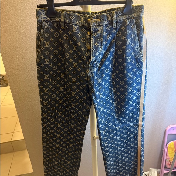 Louis Vuitton monogram denim tailored pants - Picture 1 of 10